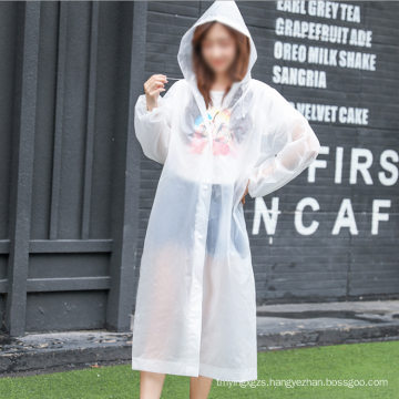 Adult Plastic Disposable Raincoat With Logo Pe Hood